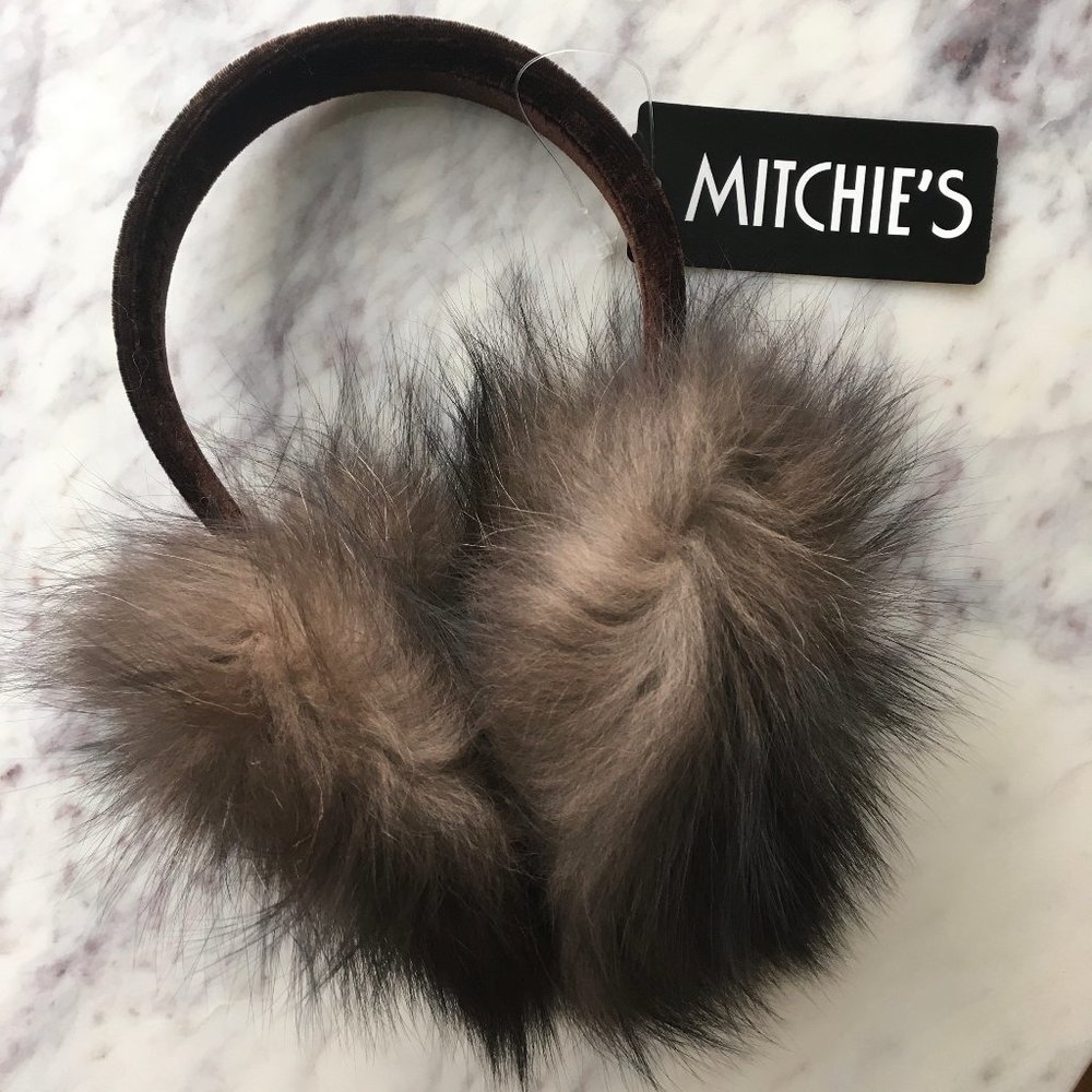 Mitchie’s Genuine Fox Fur Ear Muffs Headband